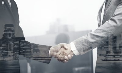 Business partners handshake international business concept